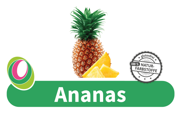 Ananas Abbildung einer Ananas mit entsprechender Beschriftung.