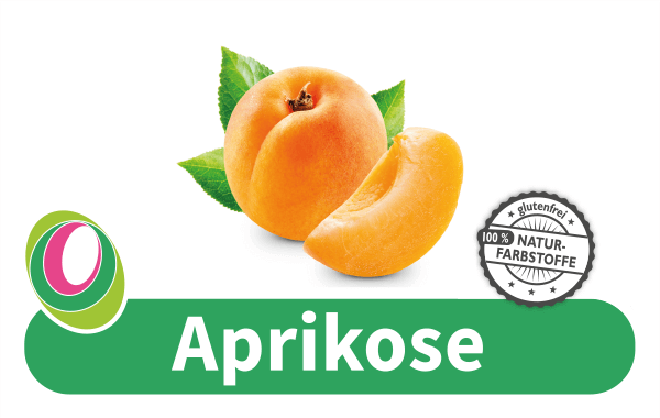 Aprikose Abbildung einer Aprikose mit entsprechender Beschriftung.