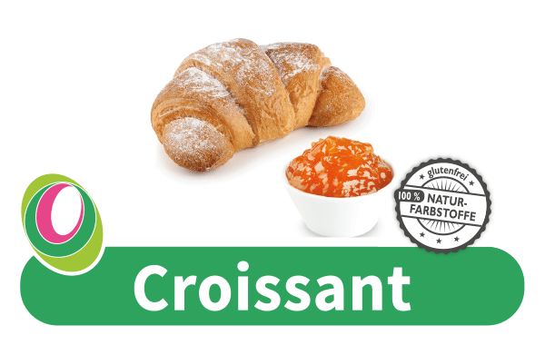 Croissant Abbildung eines Croissants mit entsprechender Beschriftung.