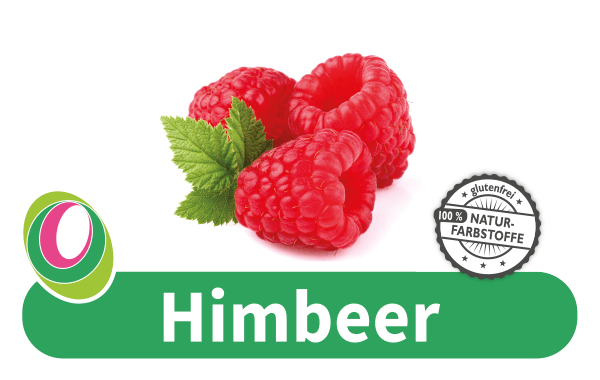 Himbeer Abbildung von Himbeeren mit entsprechender Beschriftung.