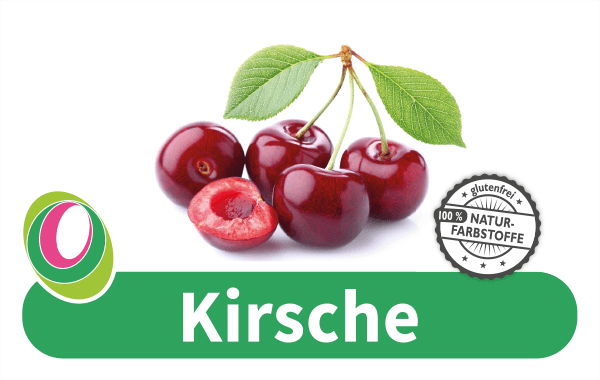 Kirsche Abbildung von Kirschen mit entsprechender Beschriftung.