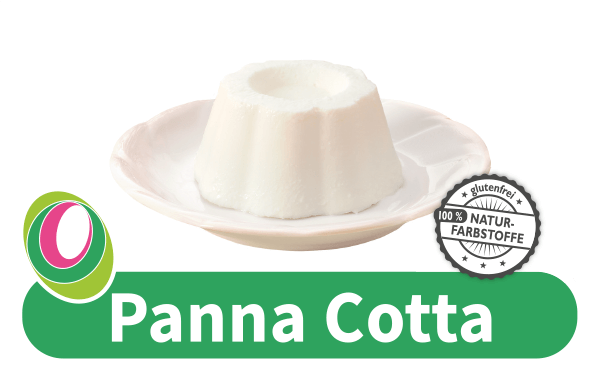 Panna Cotta Abbildung von Panna Cotta mit entsprechender Beschriftung.