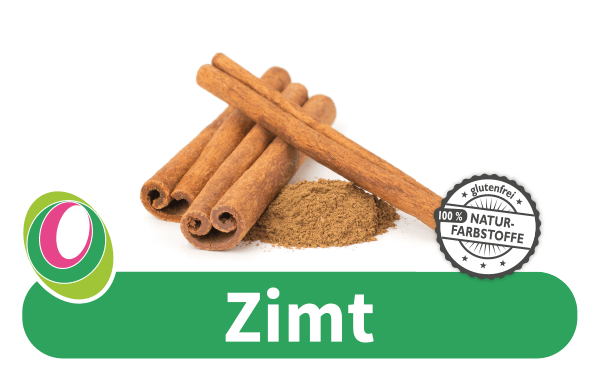 Zimt Abbildung von Zimtstangen mit entsprechender Beschriftung.