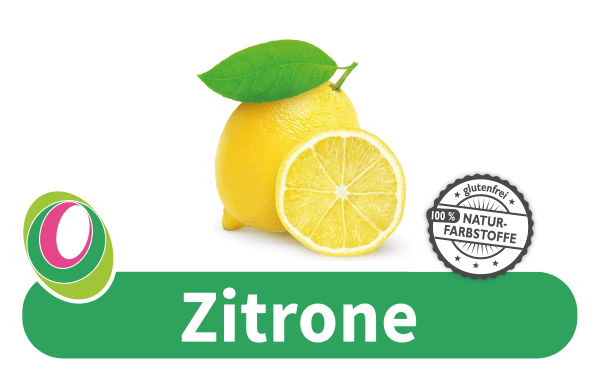 Zitrone Abbildung einer Zitrone mit entsprechender Beschriftung.
